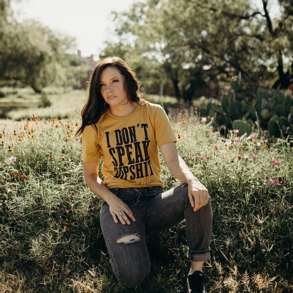 I DON'T SPEAK DIPSHIT Handmade Graphic Tee - Picture 3 of 5